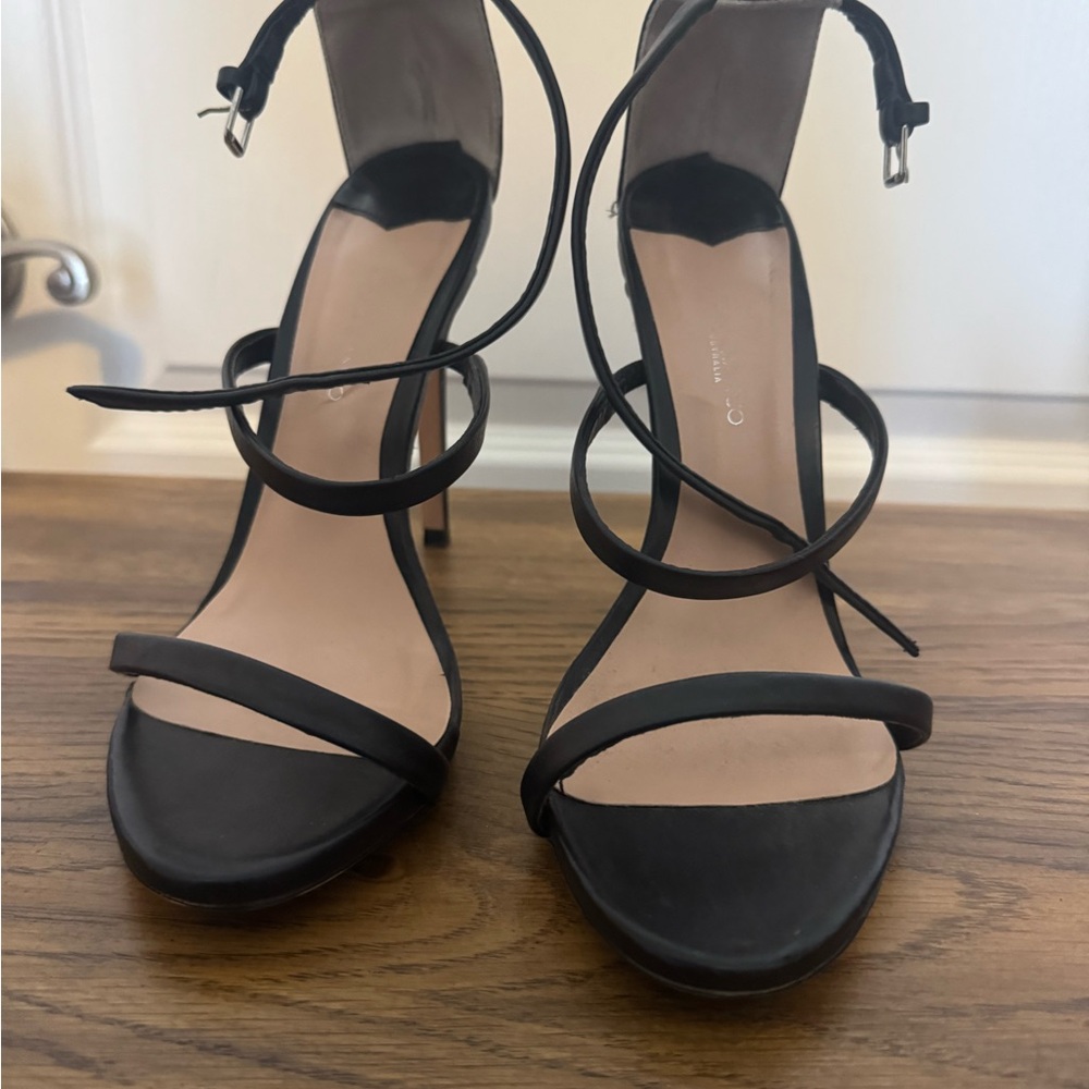 Tony Bianco Black Strappy Heels